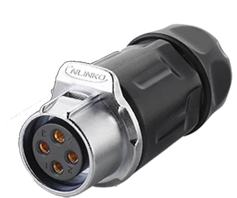 CNLINKO LP-20 Series Power Cable Connector 4 pin max 500V 20A