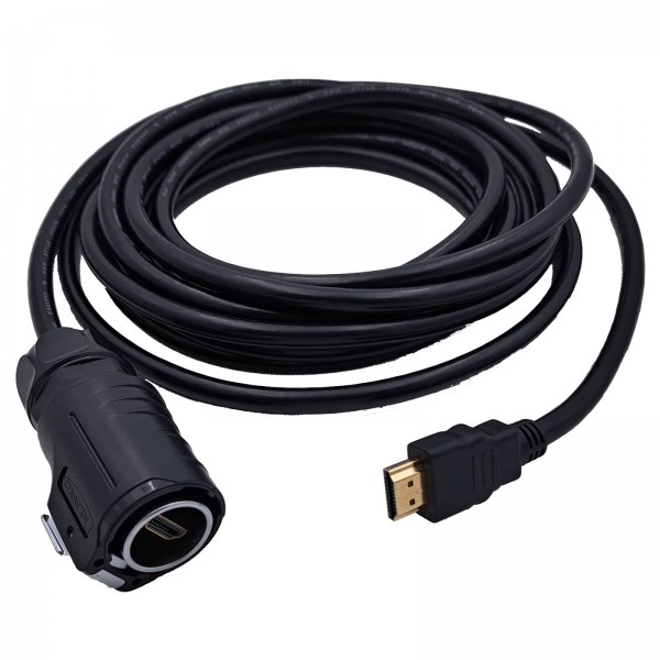 5 Meter HDMI Kabel Typ A. Hochwertiges HDMI Verbindungskabel mit HDMI Steckverbinder für die optimale Signalübertragung von digitalen HDTV 4K bis 18 Gbit/s Datenrate.