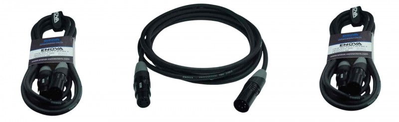 DMX Kabel mit 5 poligen XLR Stecker female und male  ENOVA Solutions AG  Connectors & Cables Switzerland
