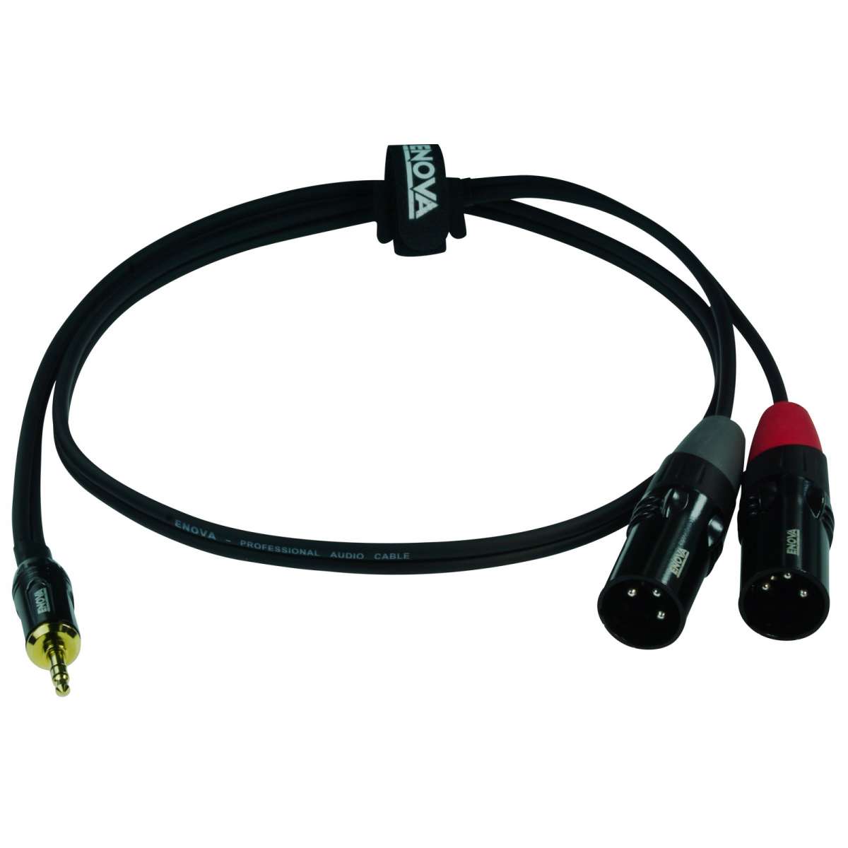 2m 2x xlr male auf 1x klinke 3 5, Mini Klinke Adapterkabel auf XLR male, ENOVA EC-A3-PSMXLM-2