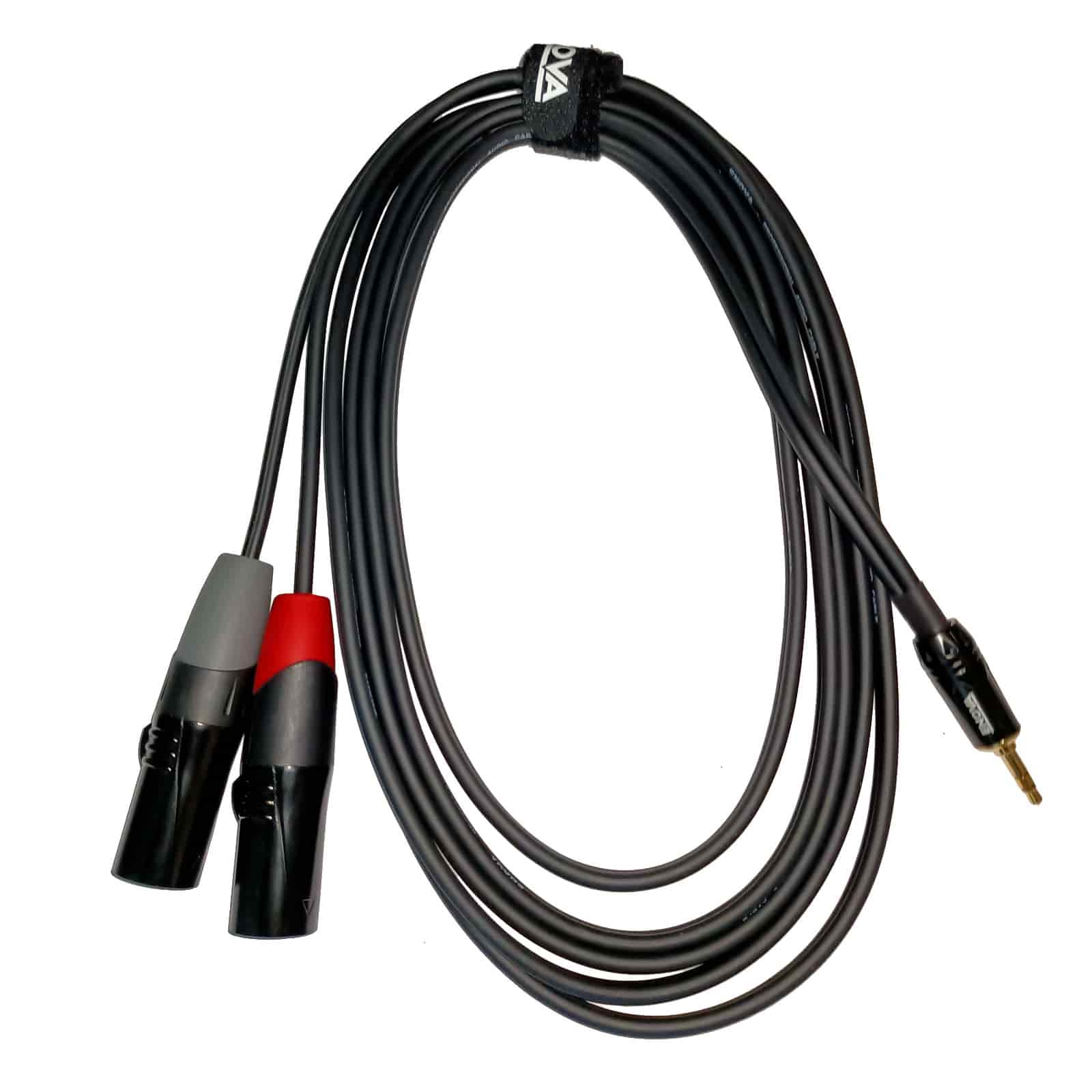 ENOVA 3.5 mm Klinken auf 2 x XLR male Kabel Adapterkabel Y-Kabel stereo 1  Meter