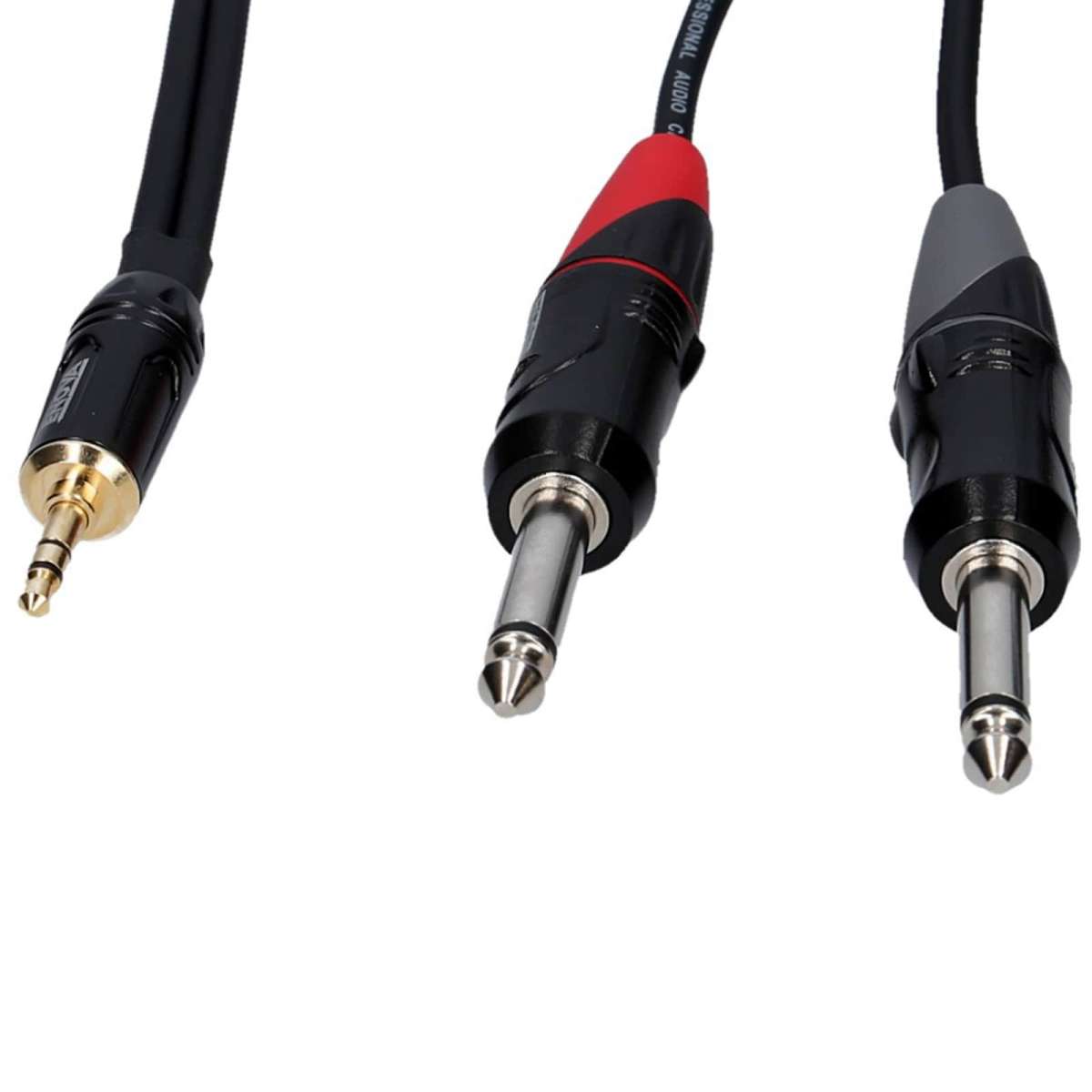 2 Meter Adapterlabel 1x 3.5 mm auf 2x 6.3 mm