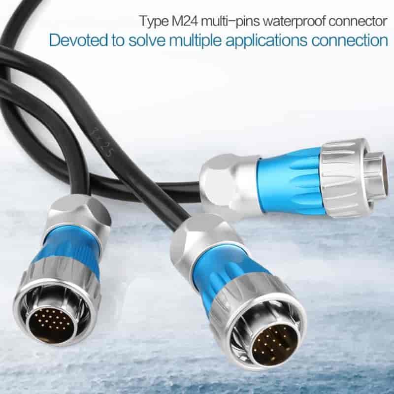 Connettore Elettrico Impermeabile SP20 IP68 - 4 Pin, Per Tubo Corrugato