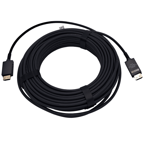 75 Meter Ultra HDMI 2.1 AOC Anschlusskabel. Hybridkabel mit Kupferleitungen und Glasfaserleitungen für max. 48 Gbps Bandbreite