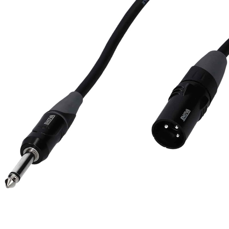 Unbalanced microphone cable XLR male to jack plug 2-pin audio