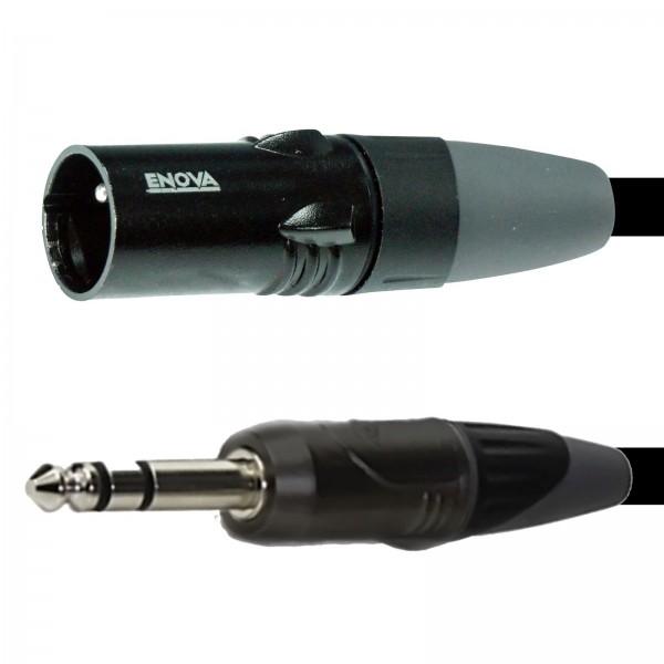 0.5 m XLR male auf Klinken 3 pol Mikrofonkabel Analog & AES
