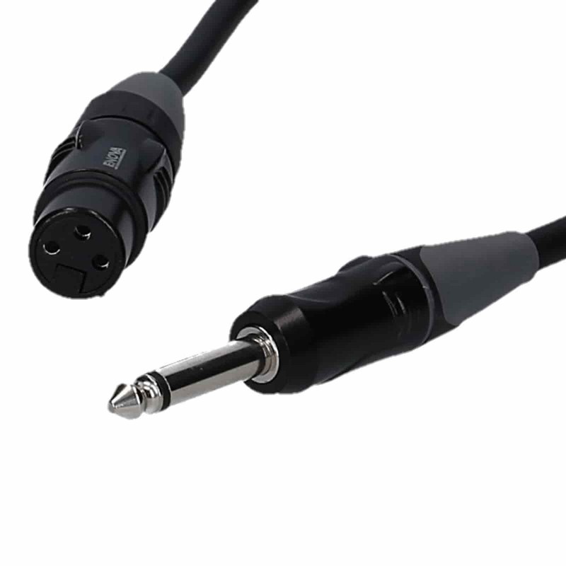 Câble XLR - Jack - Version : 3 pôles - Mono, Connecteur 1 : XLR