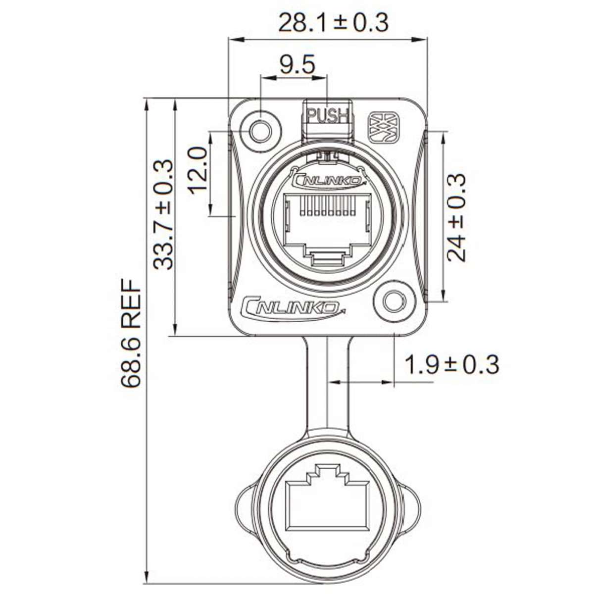 RJ45 mounting jack