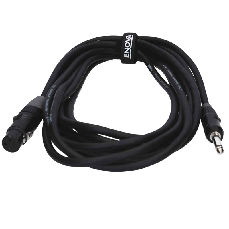 ENOVA, 0.5 meter unbalanced microphone cable, XLR female to 6.3mm