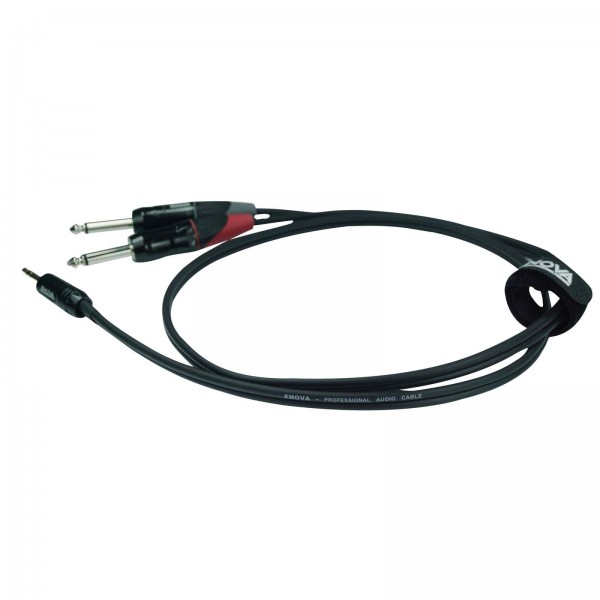4 m Jack 3.5 mm 3 pol - Jack 6.35 mm 2 pol Adapterkabel schwarz & rot Stereokabel