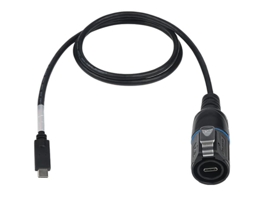 CNLINKO LP-16-Serie, 0.5 m Wasserfestes Industrie USB C Kabel IP68 Gen1