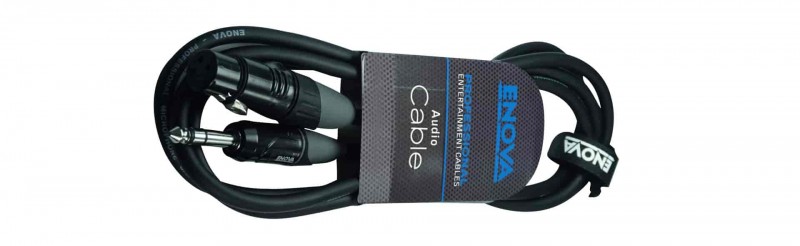 ENOVA, 0.5 meter unbalanced microphone cable, XLR female to 6.3mm