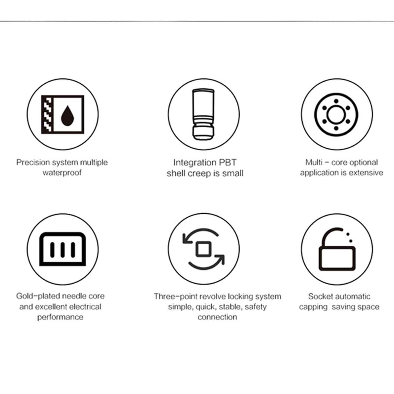 CNLINO YA Series Waterproof Power Connectors  ENOVA Solutions AG  Connectors & Cables Switzerland