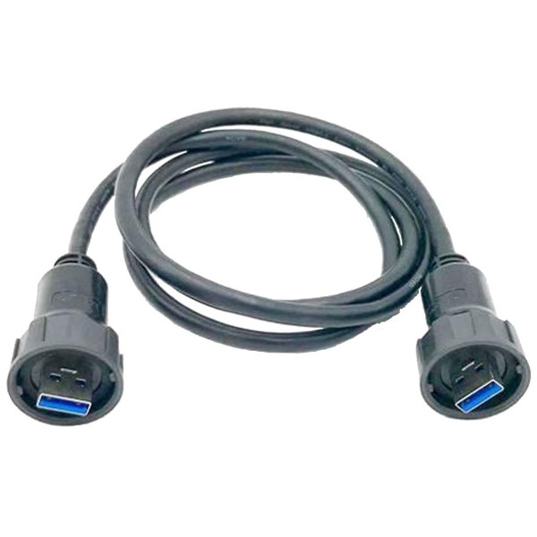 USB Industrie Kabel - Wasserfestes USB 3.0 Kabel IP65, IP67. 1 Meter Kabellänge