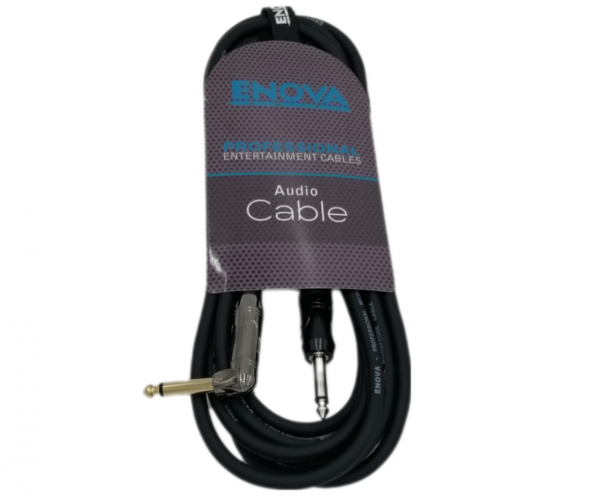 10 m 1/4" angle plug 2 pole Jack - Jack instrument cable with conductive PE shielding